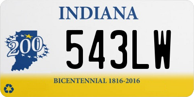 IN license plate 543LW