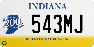 IN license plate 543MJ