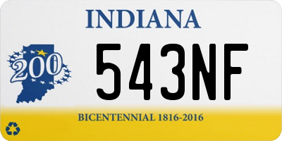 IN license plate 543NF