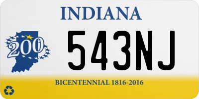 IN license plate 543NJ