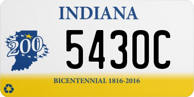 IN license plate 543OC