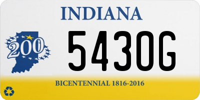 IN license plate 543OG