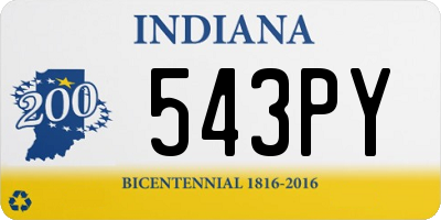 IN license plate 543PY