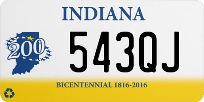 IN license plate 543QJ