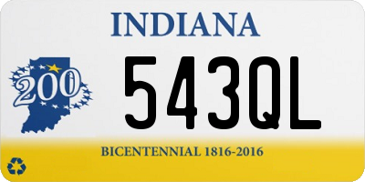 IN license plate 543QL