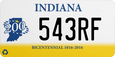 IN license plate 543RF