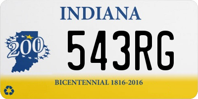 IN license plate 543RG