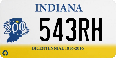 IN license plate 543RH