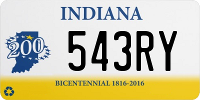 IN license plate 543RY