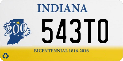 IN license plate 543TO