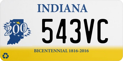 IN license plate 543VC