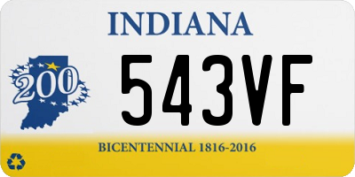 IN license plate 543VF