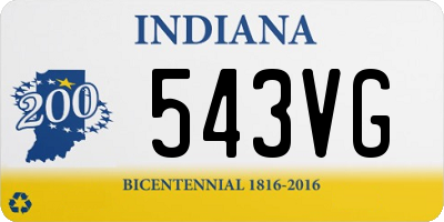 IN license plate 543VG