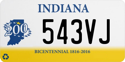 IN license plate 543VJ