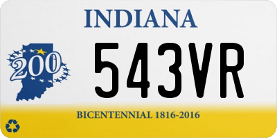 IN license plate 543VR