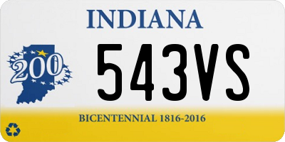 IN license plate 543VS