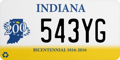 IN license plate 543YG