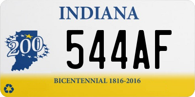 IN license plate 544AF