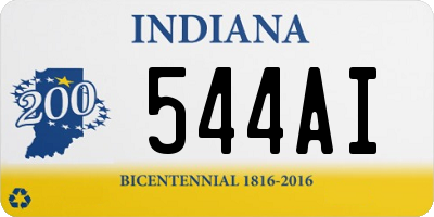 IN license plate 544AI