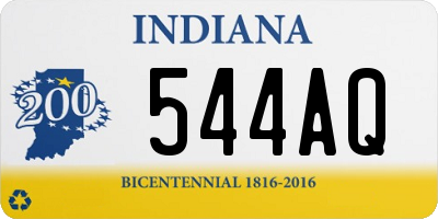 IN license plate 544AQ