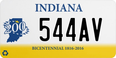 IN license plate 544AV