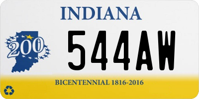 IN license plate 544AW