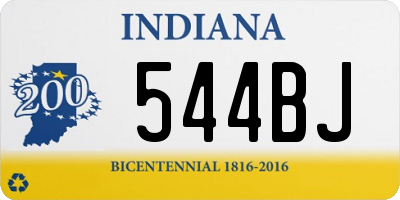 IN license plate 544BJ