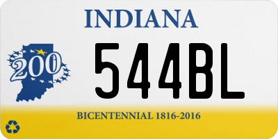 IN license plate 544BL