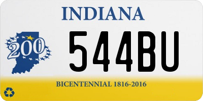 IN license plate 544BU