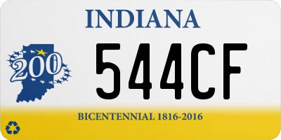 IN license plate 544CF