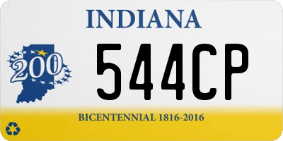 IN license plate 544CP