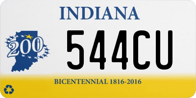 IN license plate 544CU