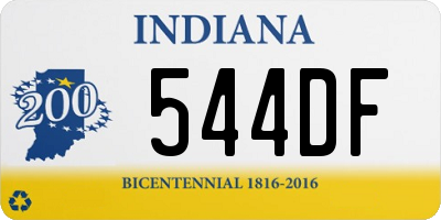 IN license plate 544DF