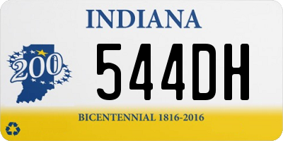 IN license plate 544DH