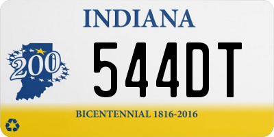 IN license plate 544DT