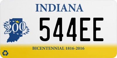 IN license plate 544EE