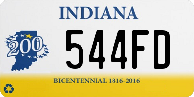 IN license plate 544FD