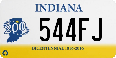 IN license plate 544FJ