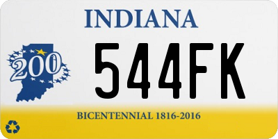 IN license plate 544FK