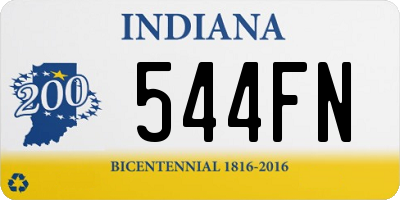 IN license plate 544FN