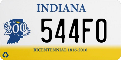 IN license plate 544FO