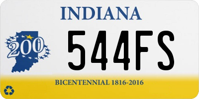 IN license plate 544FS