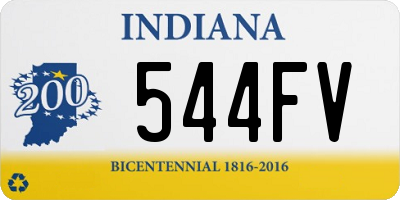 IN license plate 544FV