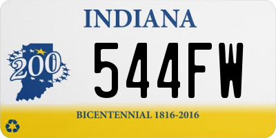 IN license plate 544FW