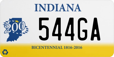 IN license plate 544GA