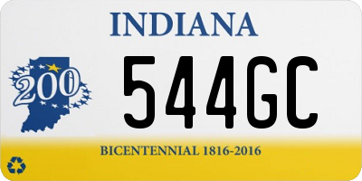 IN license plate 544GC