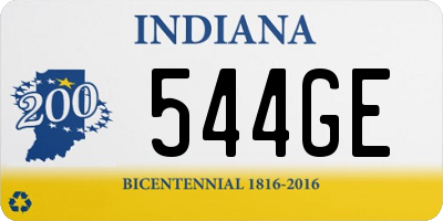 IN license plate 544GE