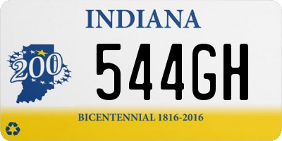 IN license plate 544GH