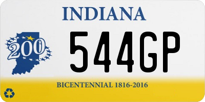 IN license plate 544GP