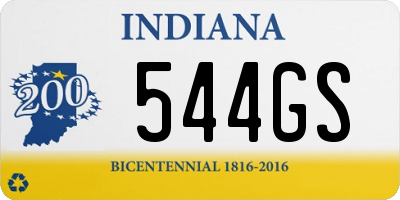 IN license plate 544GS